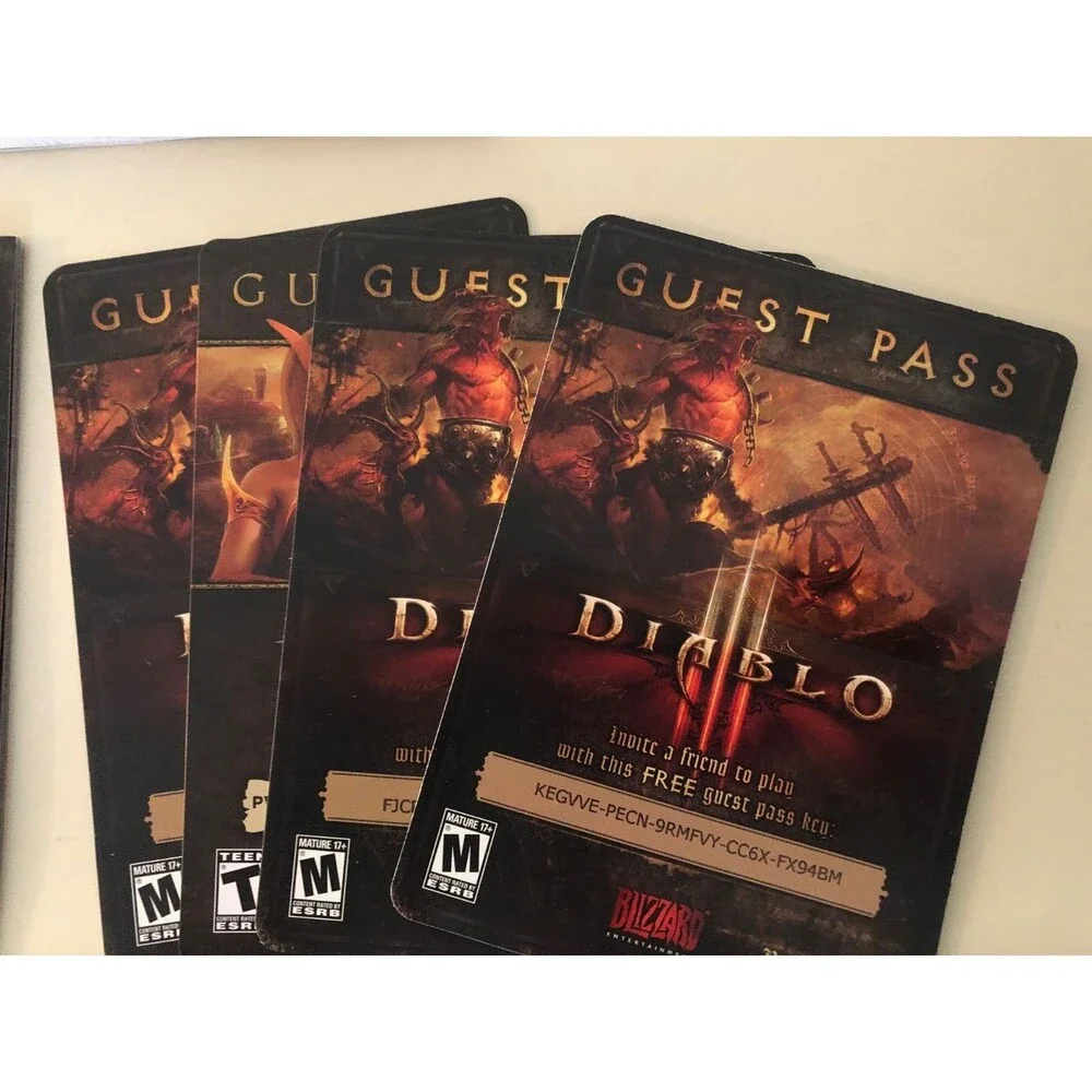 Diablo III (PC Game WIN/MAC DVD-ROM, 2012) Disc with Manual‎ And Notepad